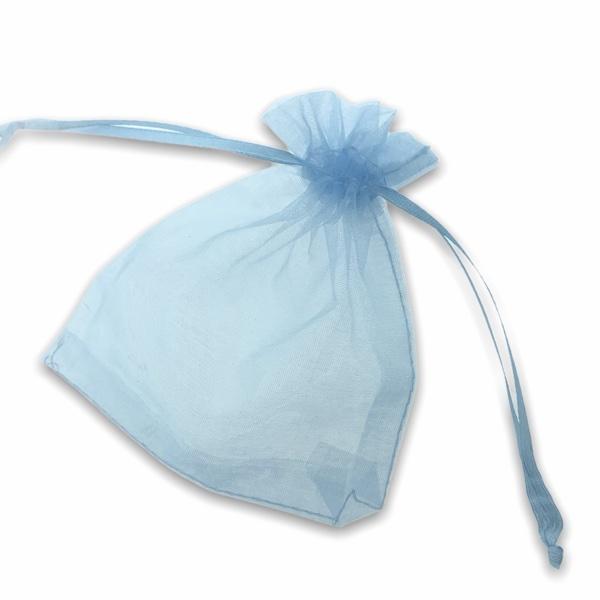 Organza zakjes lichtblauw 12x10cm - 5 stuks-Kraaltjes van Renate