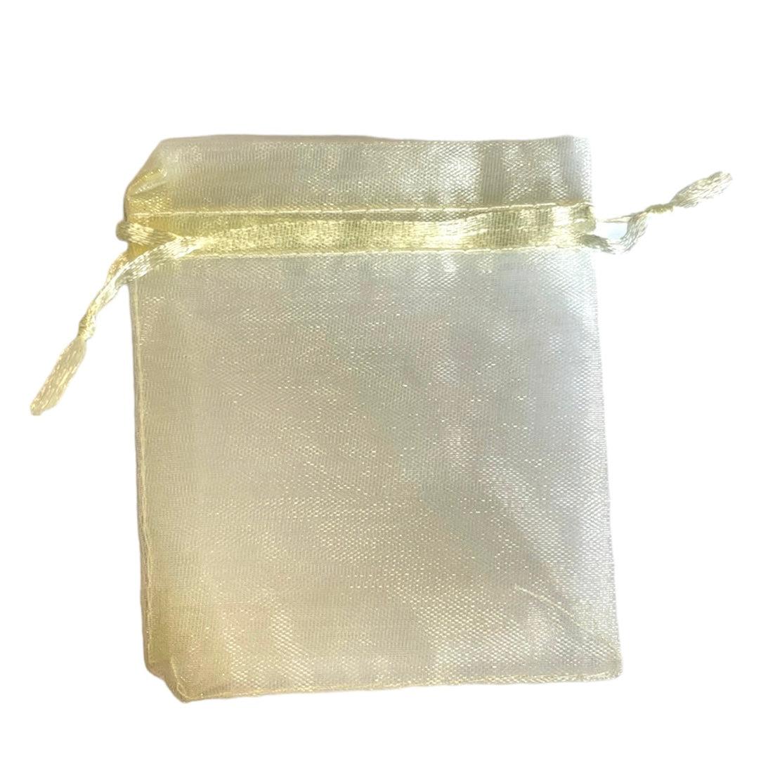 Organza zakjes lichtgeel 10x8cm - 5 stuks-Gifts-Kraaltjes van Renate