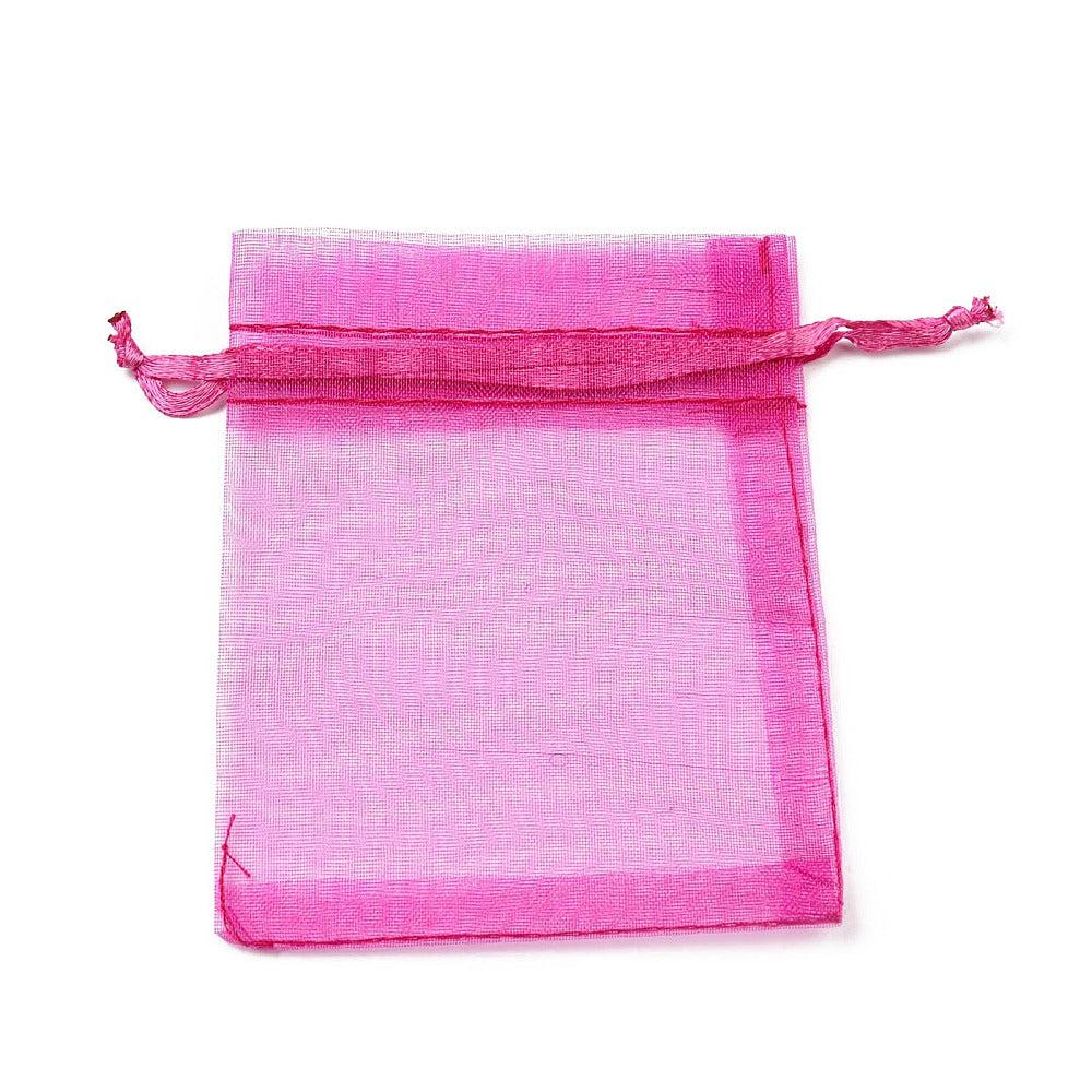 Organza zakjes magenta 10x8cm - 5 stuks-Gifts-Kraaltjes van Renate
