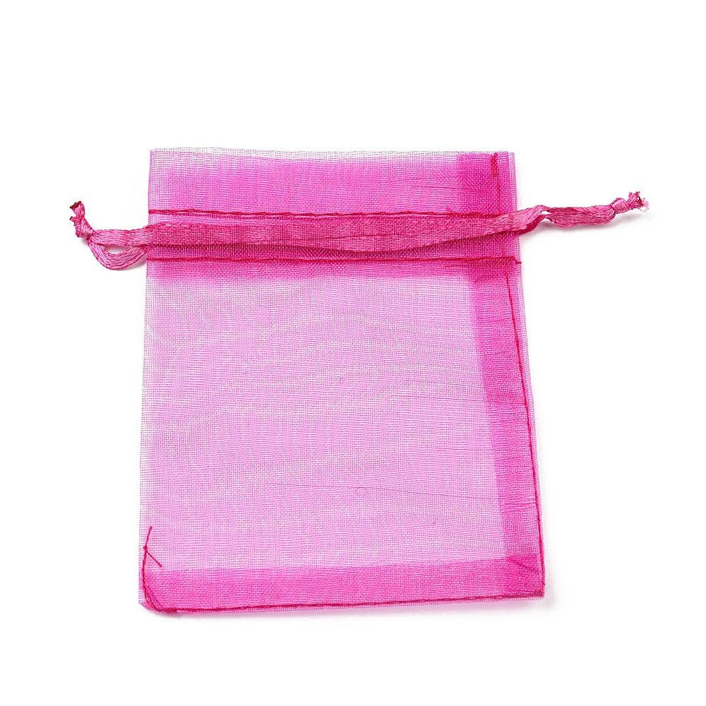 Organza zakjes magenta 10x8cm - 5 stuks-Gifts-Kraaltjes van Renate