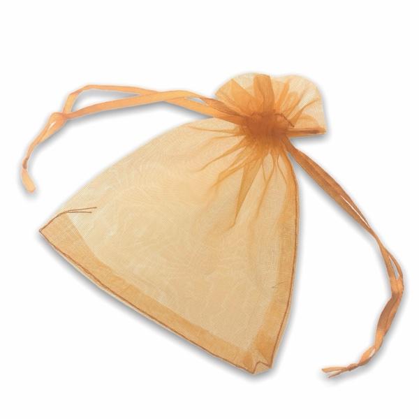 Organza zakjes oranje 12x10cm - 5 stuks-Kraaltjes van Renate
