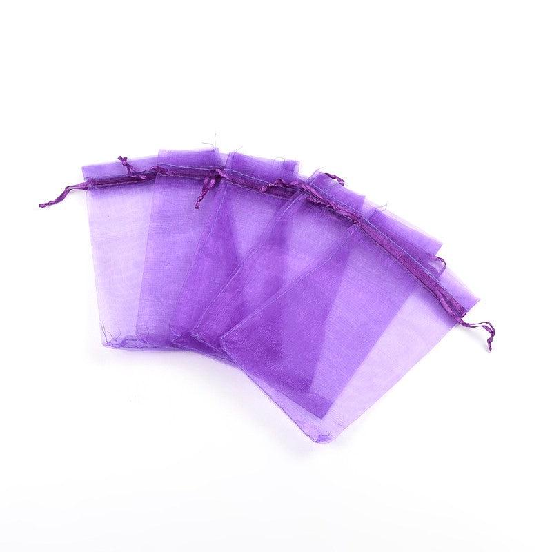 Organza zakjes paars 10x15cm - 5 stuks-Gifts-Kraaltjes van Renate