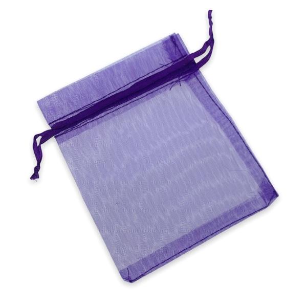 Organza zakjes paars 10x9cm - 5 stuks-Gifts-Kraaltjes van Renate