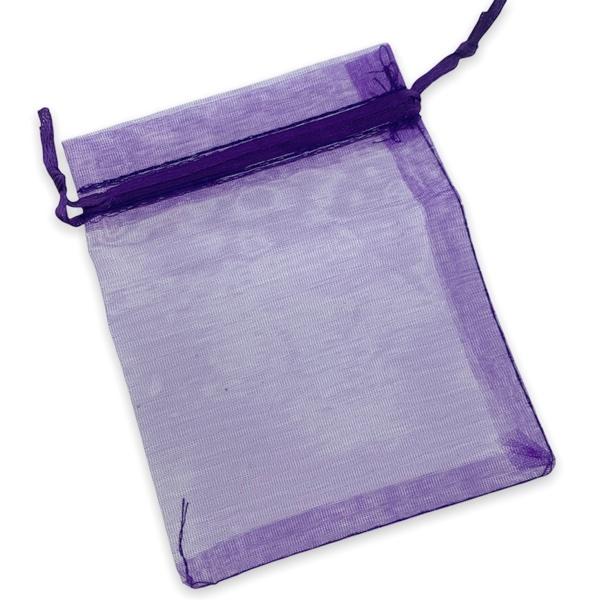 Organza zakjes paars 12x9cm - 5 stuks-Gifts-Kraaltjes van Renate