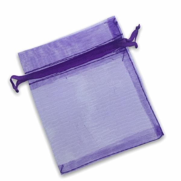 Organza zakjes paars 8x10cm - 5 stuks-Kraaltjes van Renate