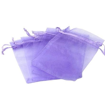 Organza zakjes paars 9x12mm - 5 stuks-Gifts-Kraaltjes van Renate