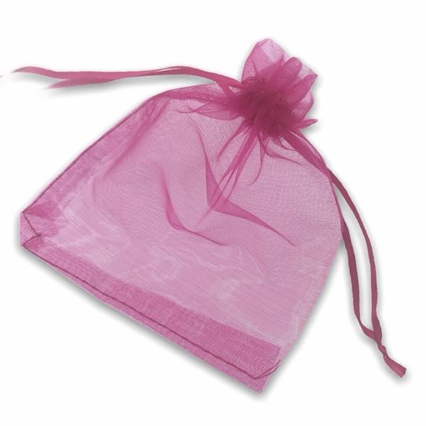 Organza zakjes pink 12x10cm - 5 stuks-Kraaltjes van Renate