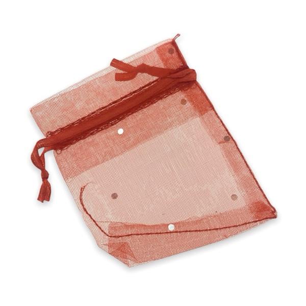 Organza zakjes rood glitters 9x7cm - 5 stuks-Gifts-Kraaltjes van Renate