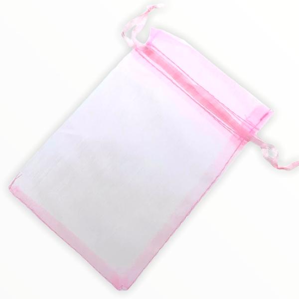 Organza zakjes roze 10x15cm - 5 stuks-Kraaltjes van Renate