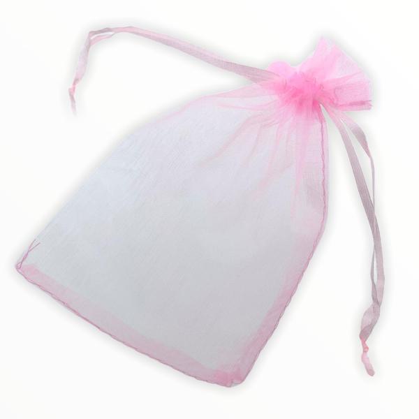Organza zakjes roze 10x15cm - 5 stuks-Kraaltjes van Renate