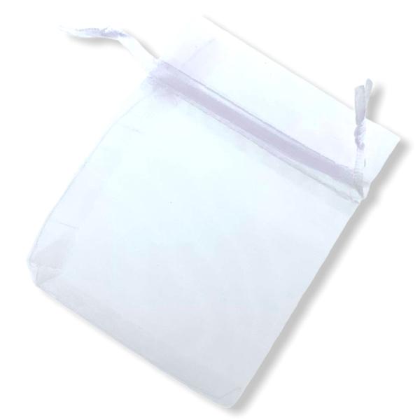 Organza zakjes wit 7x9cm - 5 stuks-Kraaltjes van Renate