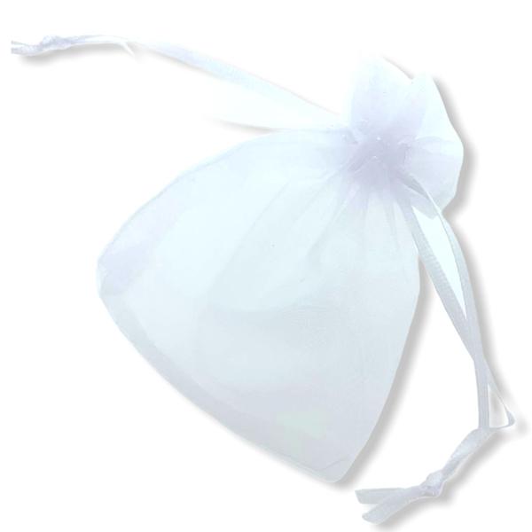 Organza zakjes wit 7x9cm - 5 stuks-Kraaltjes van Renate