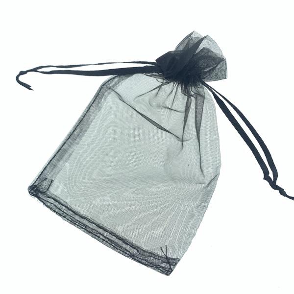 Organza zakjes zwart 10x15cm - 5 stuks-Kraaltjes van Renate