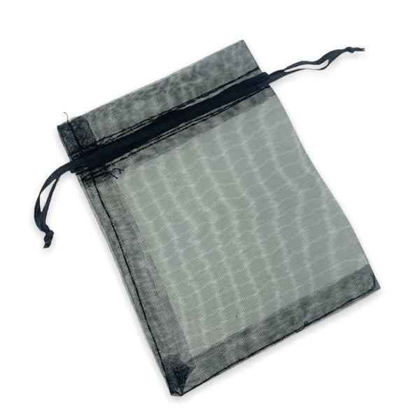 Organza zakjes zwart 10x8cm - 5 stuks-Gifts-Kraaltjes van Renate