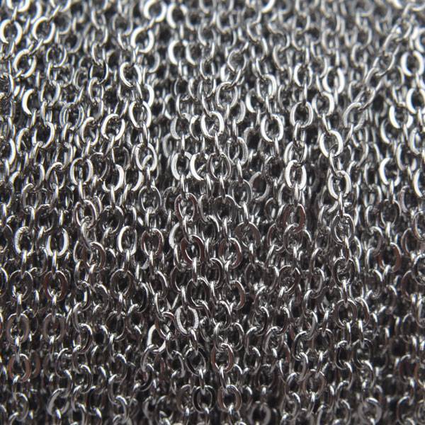 Ovale schakelketting RVS 1,1x1.5mm - prijs per 10cm-Kraaltjes van Renate
