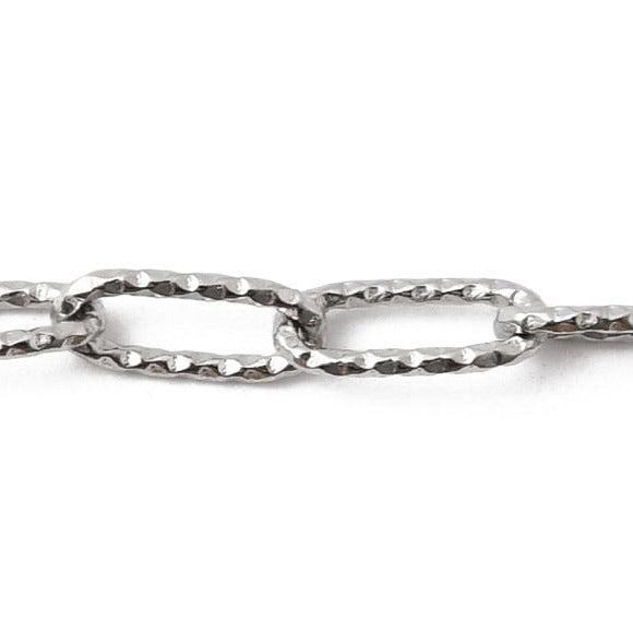 Paperclip Ketting Getextureerd RVS Zilver 4x1mm - per 10 cm-Ketting-Kraaltjes van Renate