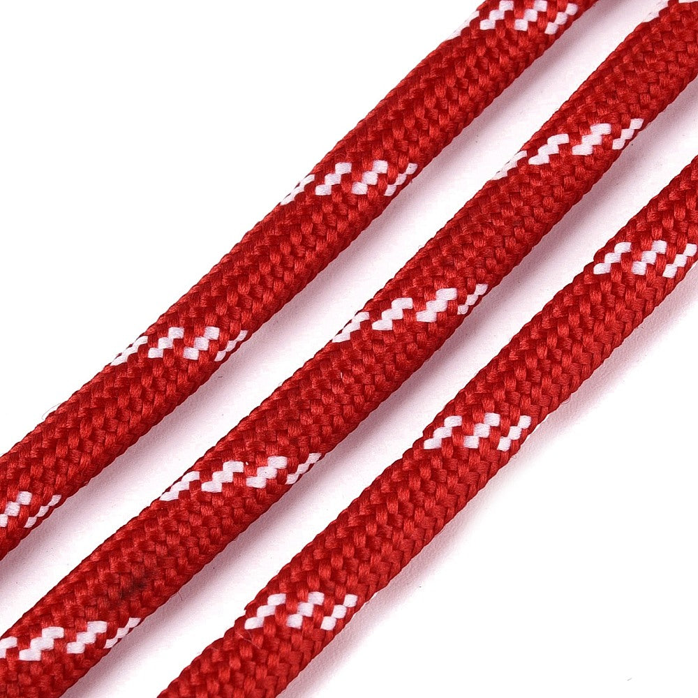 Paracord Patroon 5mm Rood - per meter-koord-Kraaltjes van Renate