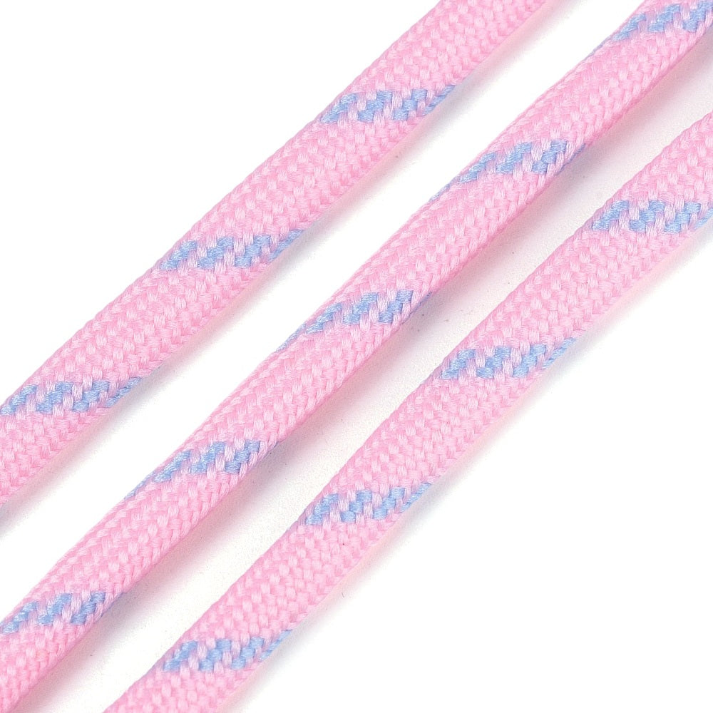 Paracord Patroon 5mm Roze Lichtblauw - per meter-koord-Kraaltjes van Renate