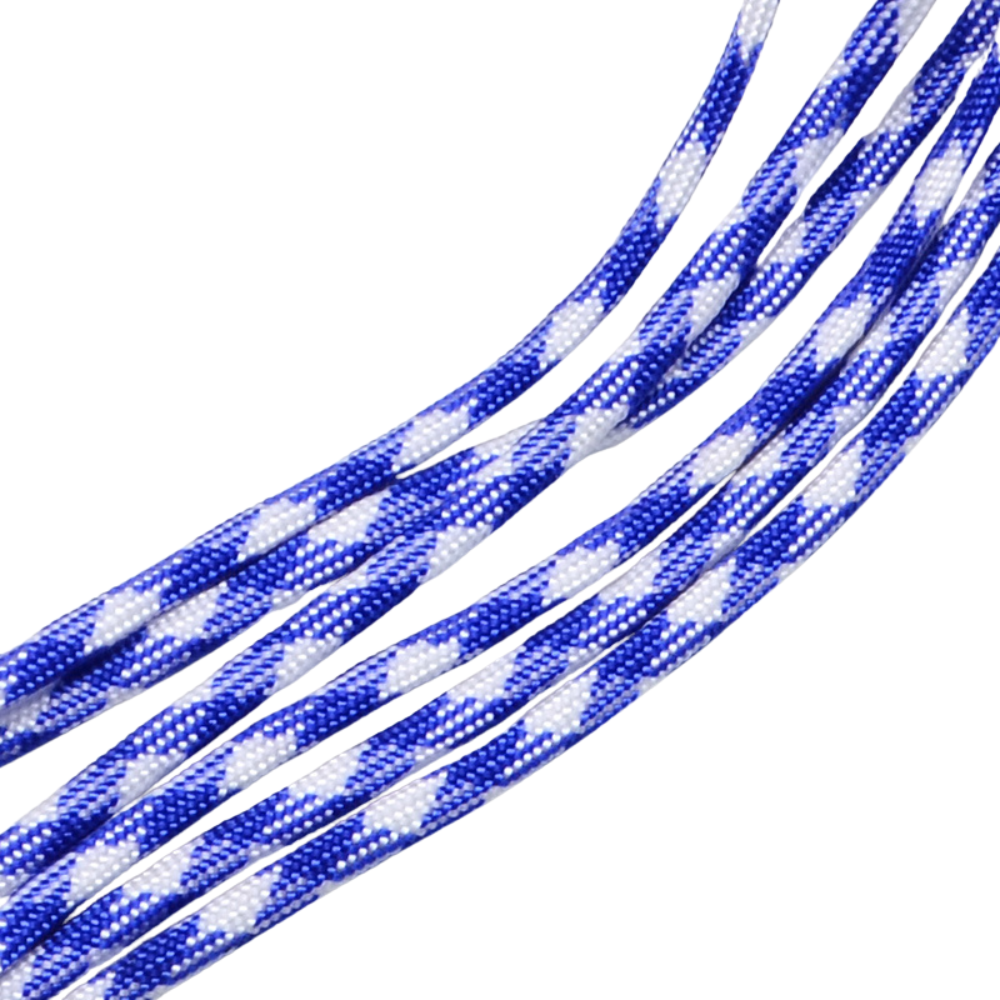 Parakoord Blauw Wit 4mm - 1 meter-koord-Kraaltjes van Renate