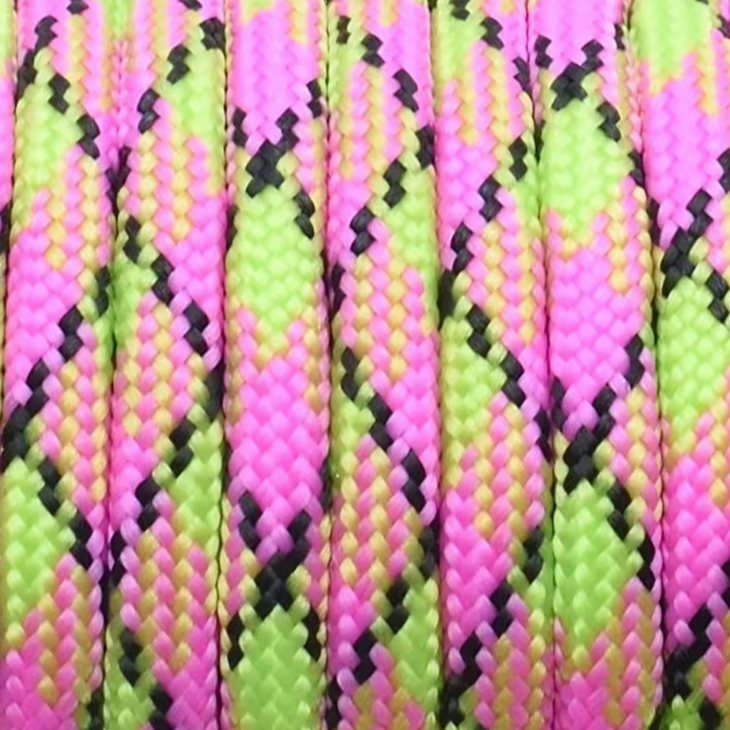 Parakoord Fel roze groen 4mm - 1 meter-koord-Kraaltjes van Renate