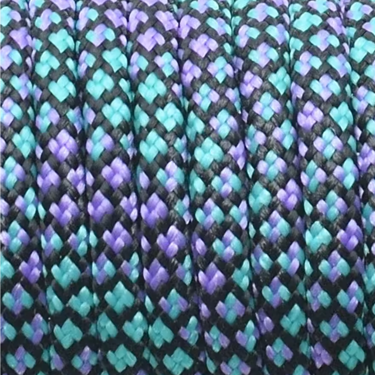 Parakoord Groen paars zwart 4mm - 1 meter-koord-Kraaltjes van Renate