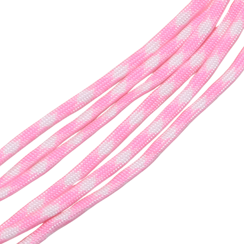 Parakoord Roze Wit 4mm - 1 meter-koord-Kraaltjes van Renate