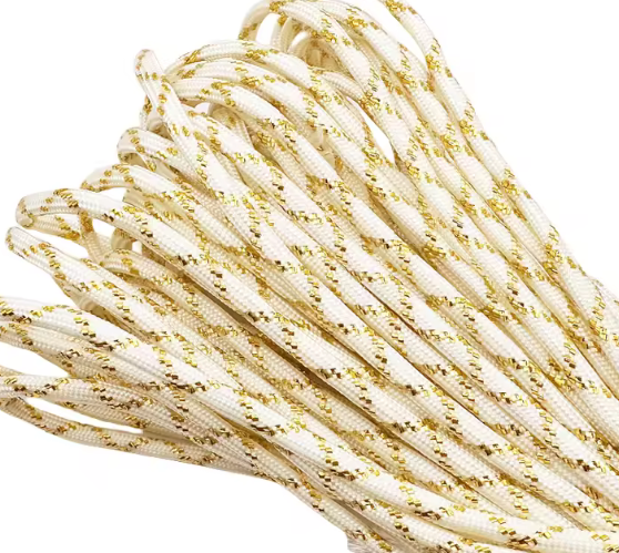 Parakoord Off white goud 4mm - 1 meter-koord-Kraaltjes van Renate