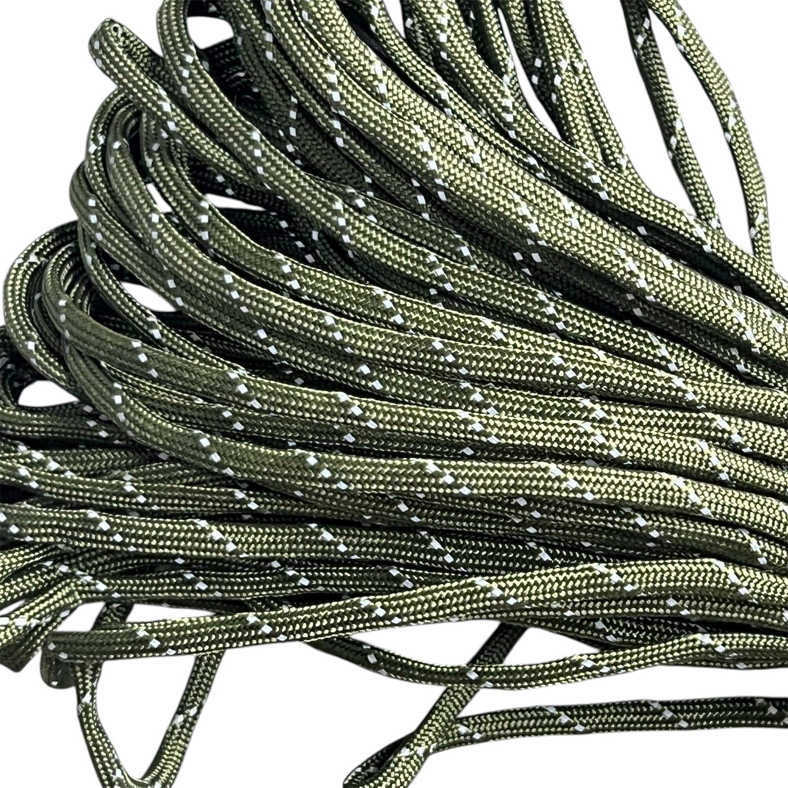 Parakoord Olijf Zilver Grijs 4mm - 1 meter-Koord-Kraaltjes van Renate