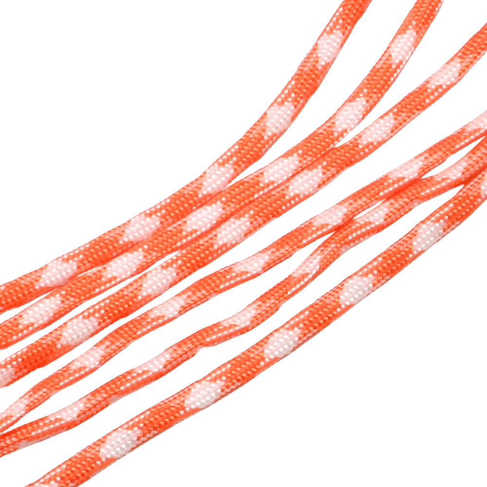 Parakoord Oranje Wit 4mm - 1 meter-koord-Kraaltjes van Renate