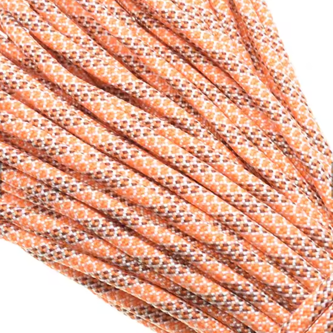 Parakoord Oranje bruin multi 4mm - 1 meter-koord-Kraaltjes van Renate