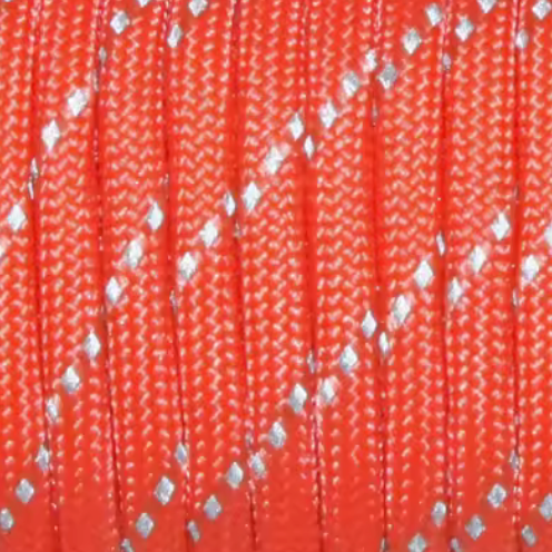 Parakoord Oranje rood 4mm - 1 meter-koord-Kraaltjes van Renate