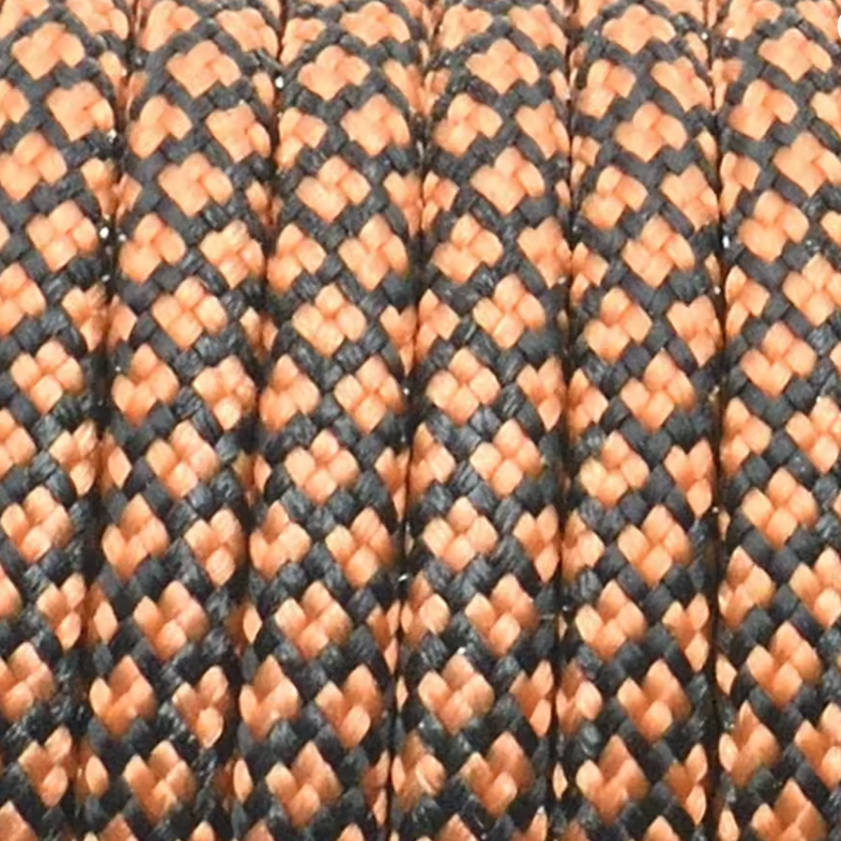 Parakoord Oranje zwart 4mm - 1 meter-koord-Kraaltjes van Renate