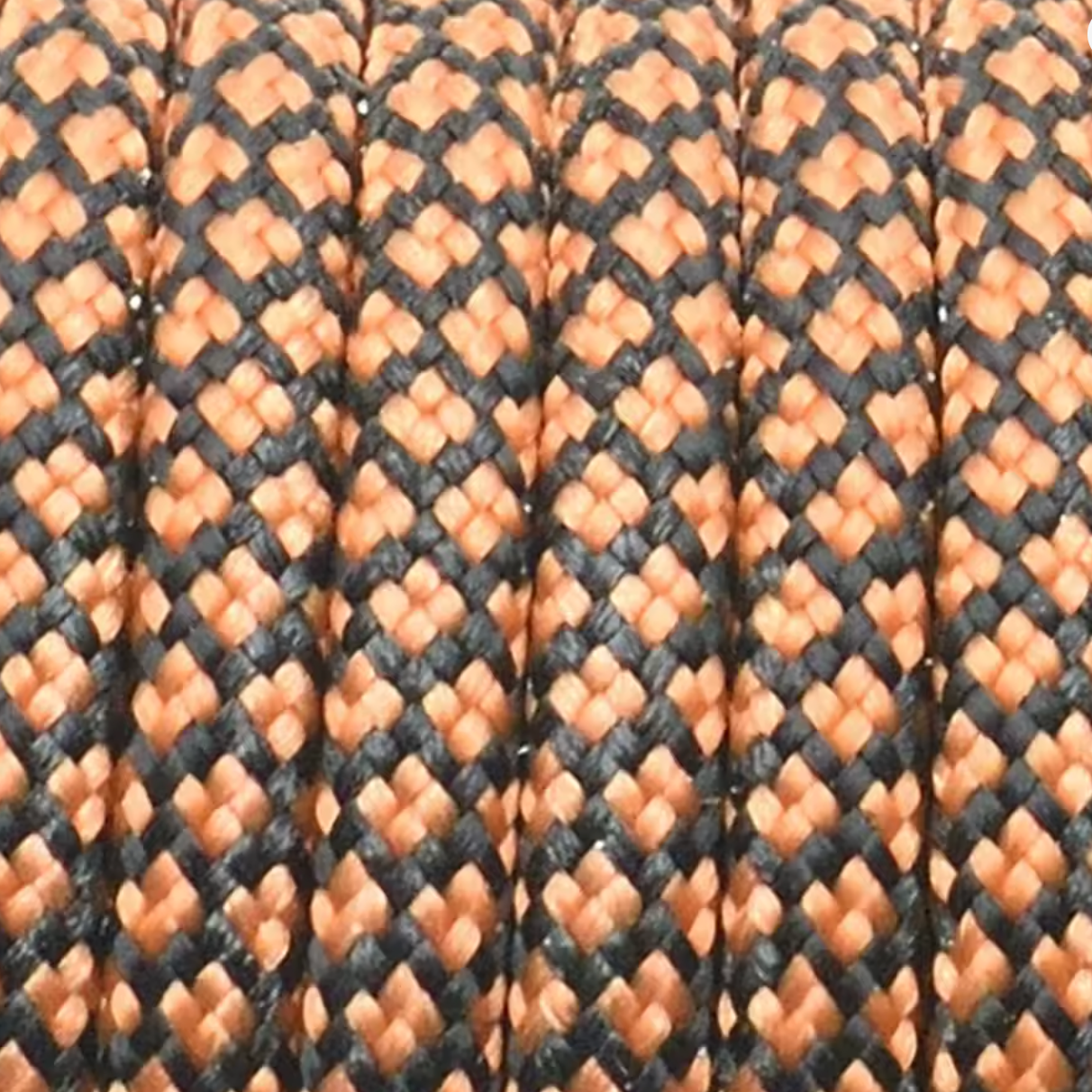 Parakoord Oranje zwart 4mm - 1 meter-koord-Kraaltjes van Renate