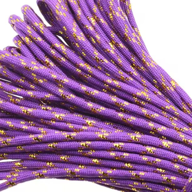 Parakoord Paars goud metallic 4mm - 1 meter-koord-Kraaltjes van Renate