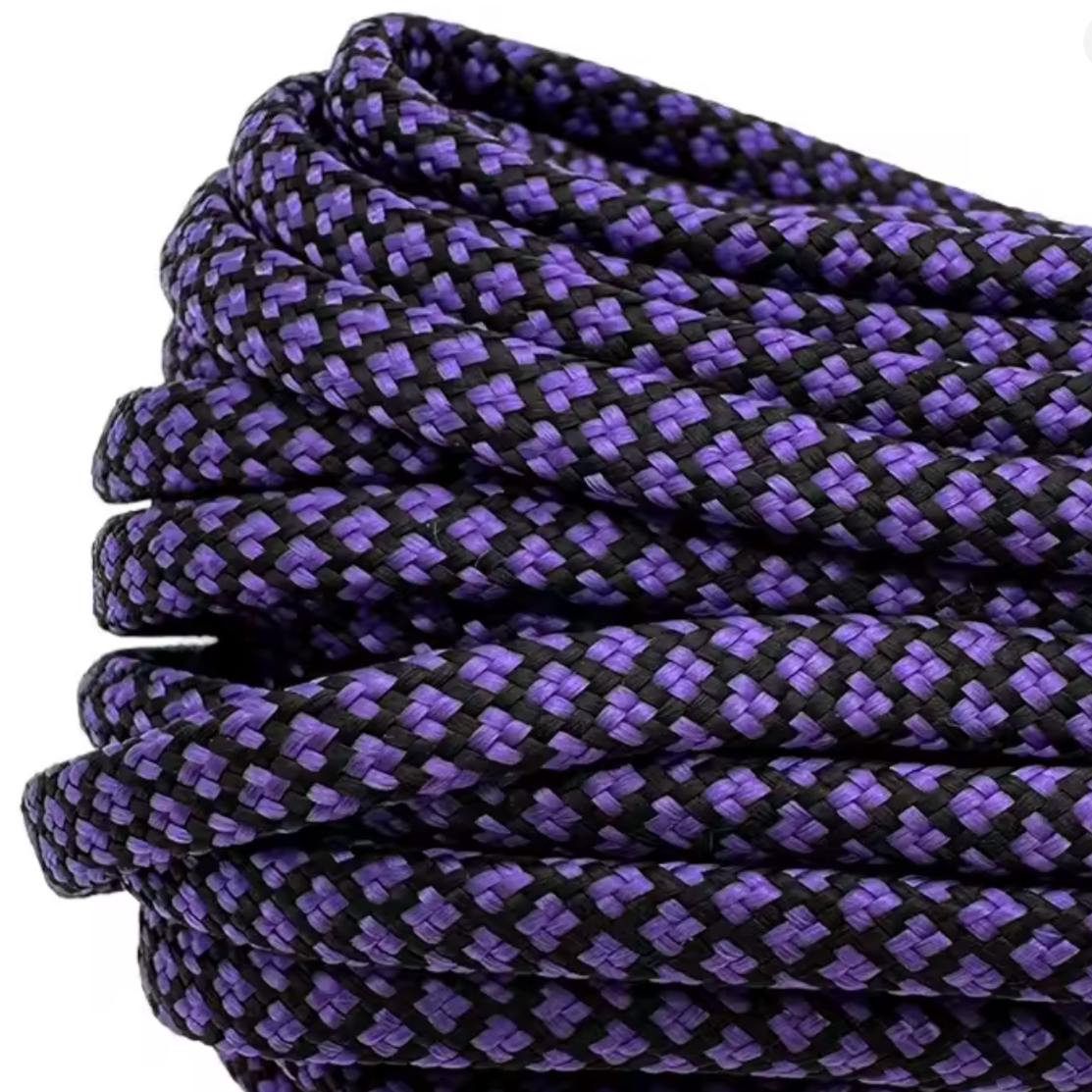 Parakoord Paars zwart 4mm - 1 meter-koord-Kraaltjes van Renate