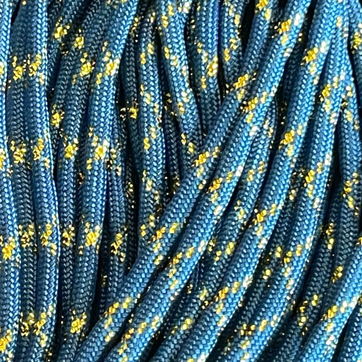 Parakoord Petrol blue-goud 4mm - 1 meter-koord-Kraaltjes van Renate