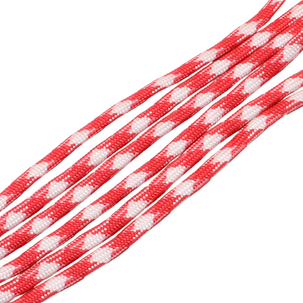 Parakoord Rood Wit 4mm - 1 meter-koord-Kraaltjes van Renate