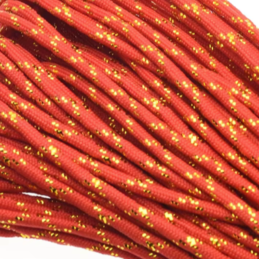 Parakoord Rood goud metallic 4mm - 1 meter-koord-Kraaltjes van Renate