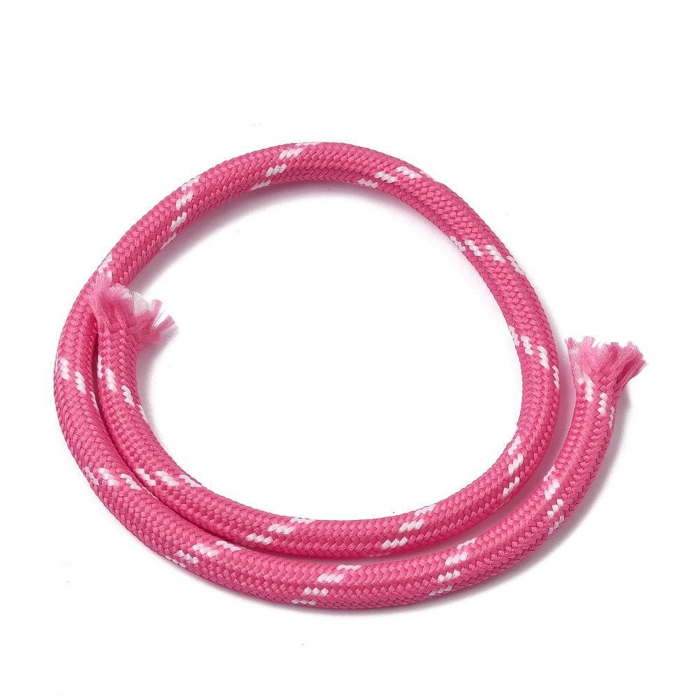 Koord Gevlochten Polykatoen Roze 5mm - per meter-Koord-Kraaltjes van Renate