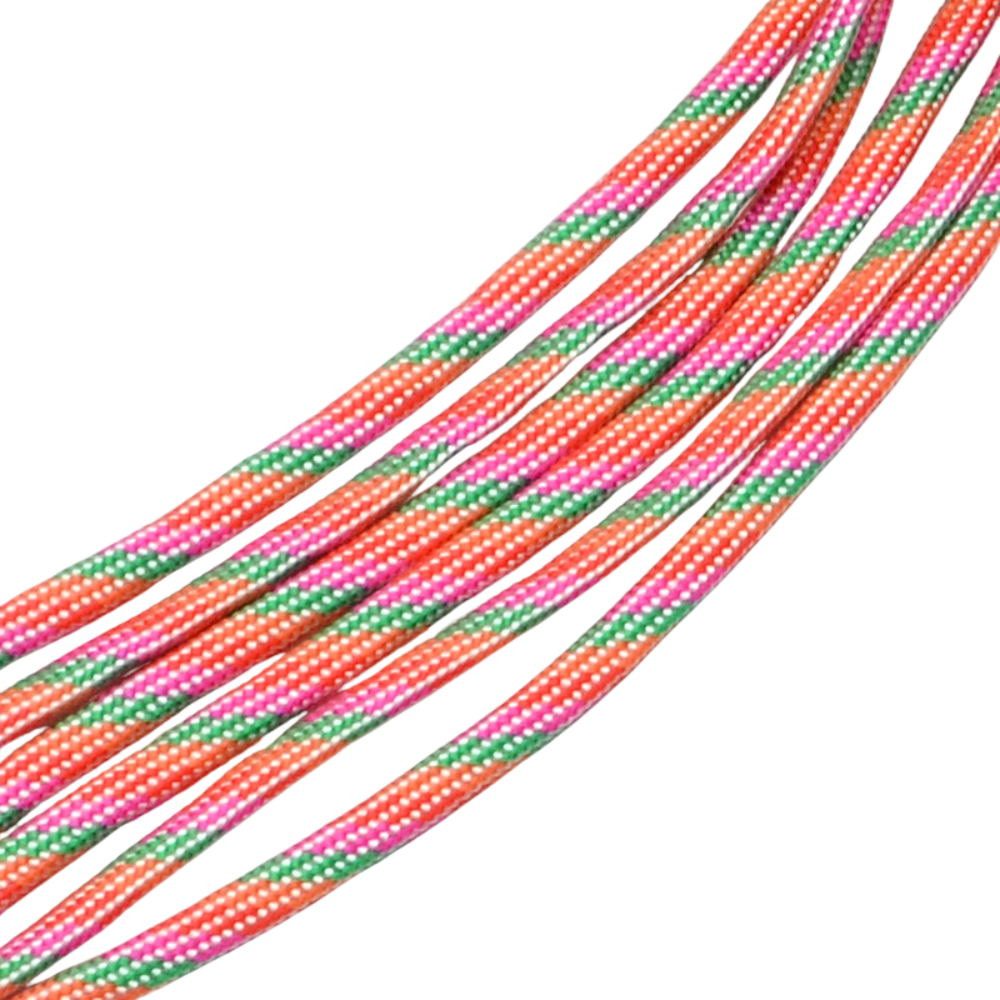 Parakoord Roze Oranje Groen 4mm - 1 meter-koord-Kraaltjes van Renate