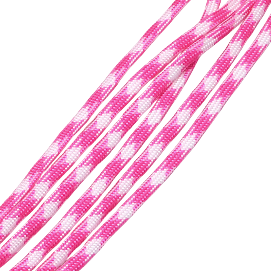 Parakoord Roze Wit 4mm - 1 meter-koord-Kraaltjes van Renate