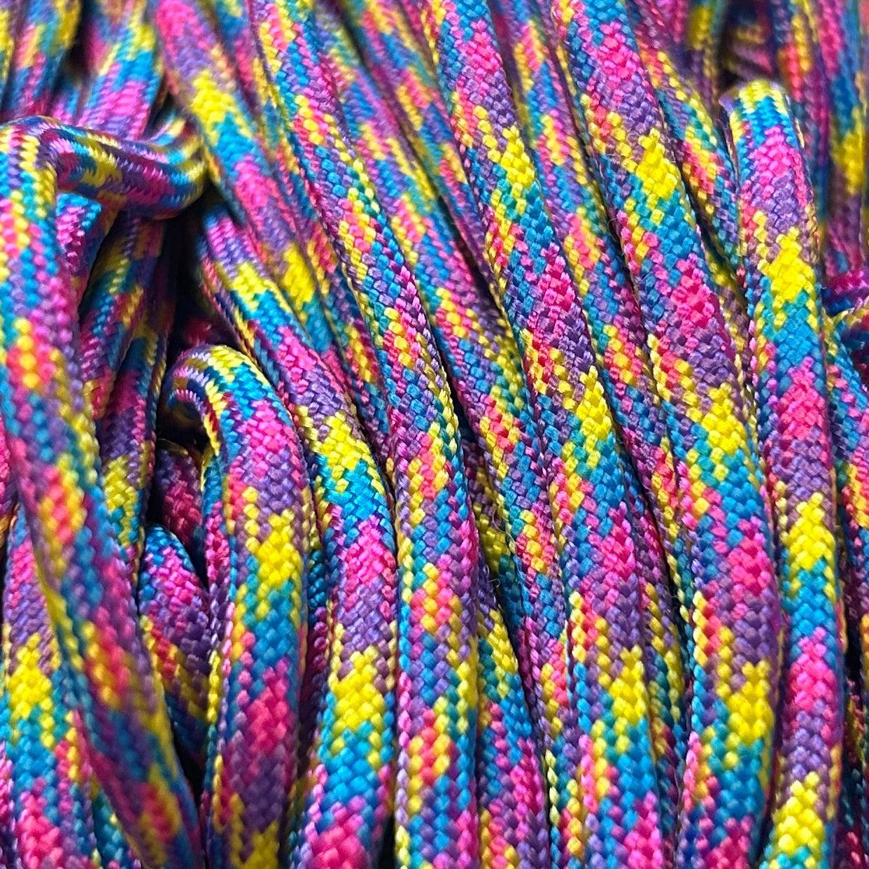 Parakoord Roze-blauw-geel 4mm - 1 meter-koord-Kraaltjes van Renate