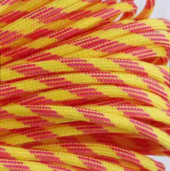 Parakoord Roze geel 4mm - 1 meter-koord-Kraaltjes van Renate