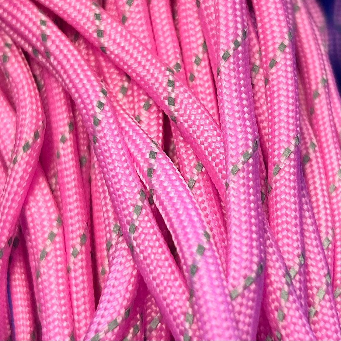 Parakoord Roze met grijs 4mm - 1 meter-koord-Kraaltjes van Renate