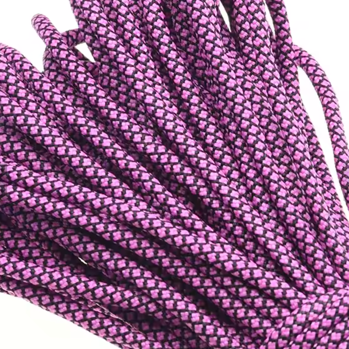 Parakoord Roze zwart 4mm - 1 meter-koord-Kraaltjes van Renate