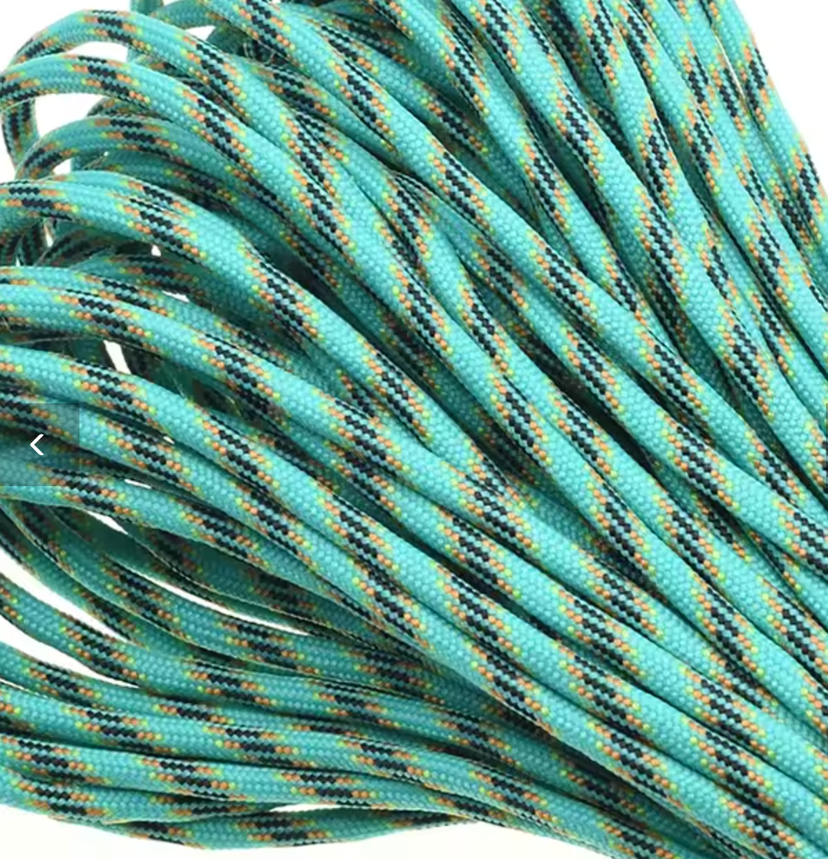 Parakoord Turquoise multi 4mm - 1 meter-koord-Kraaltjes van Renate