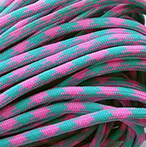 Parakoord Turquoise roze 4mm - 1 meter-koord-Kraaltjes van Renate