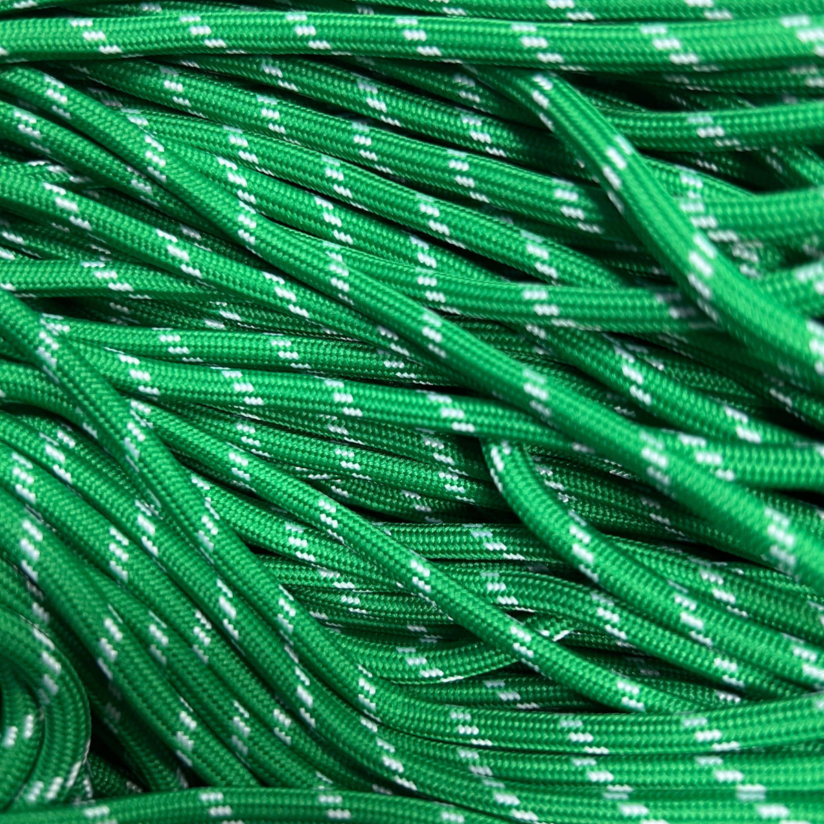 Parakoord donkergroen wit 5mm - 1 meter-Koord-Kraaltjes van Renate