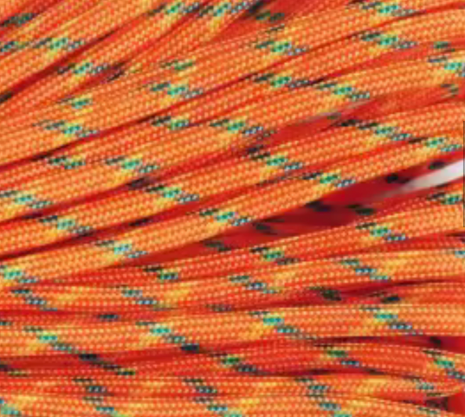 Parakoord fel Oranje 4mm - 1 meter-koord-Kraaltjes van Renate