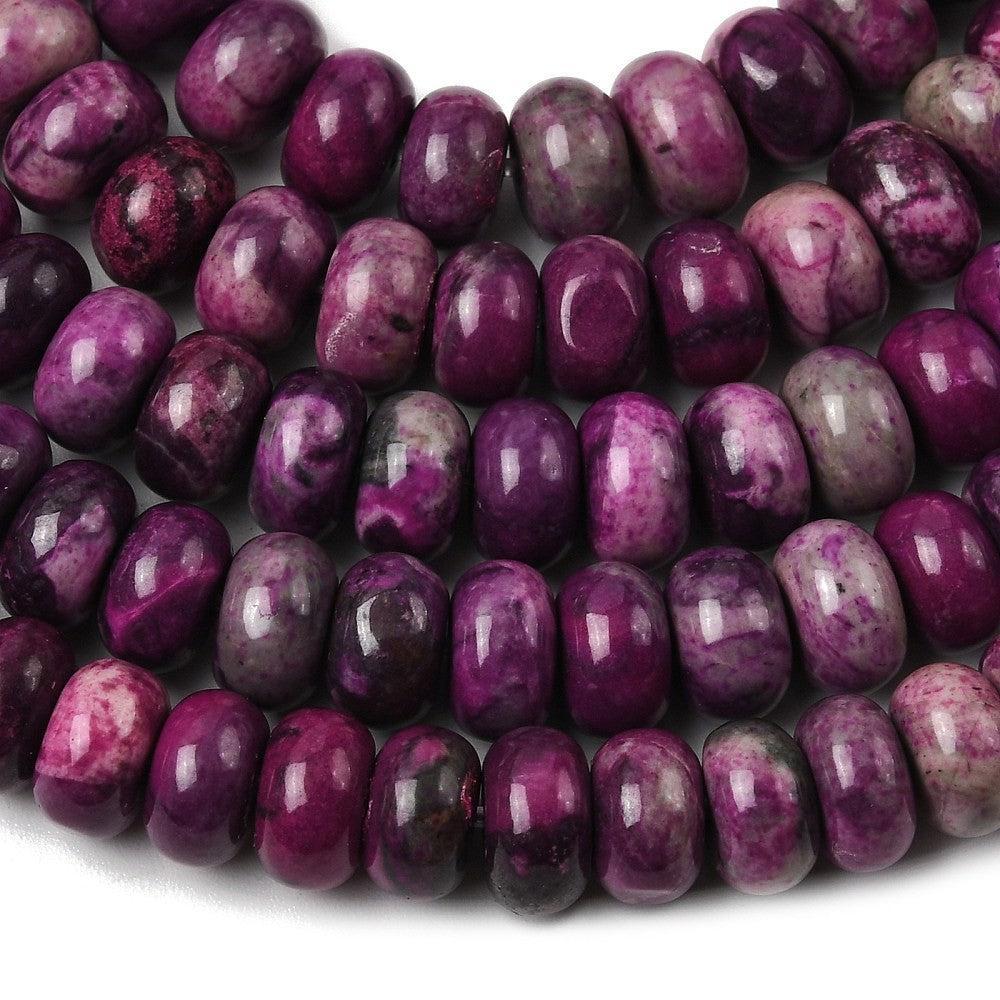 Picasso Jaspis kraal Rondel Oud Roze 7x4mm - per 15 stuks-Kralen-Kraaltjes van Renate